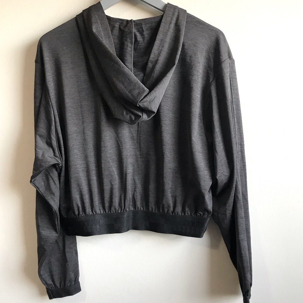 Puma grey cropped hoodie size Medium - Picture 2 of 12